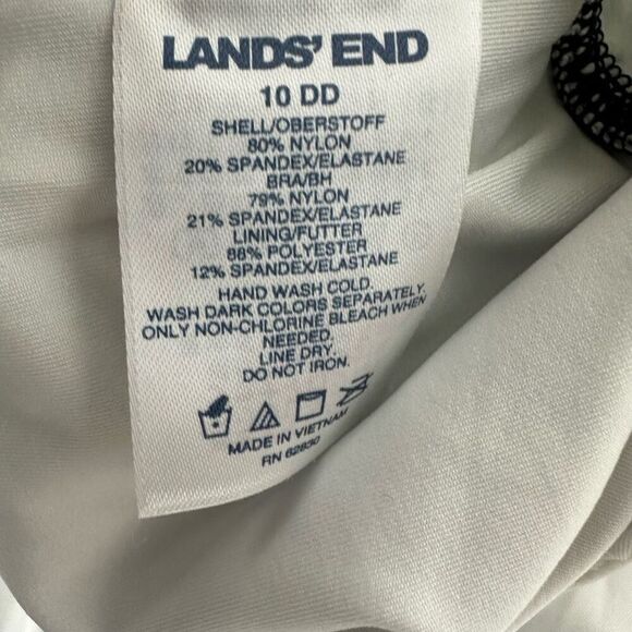 Lands’ End Women's Wrap Underwire Tankini Swimsuit Top Size 10DD Tummy Support - Picture 4 of 5